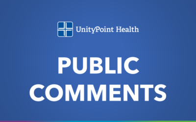 UnityPoint Health Submits Federal Public Comments: October 2020